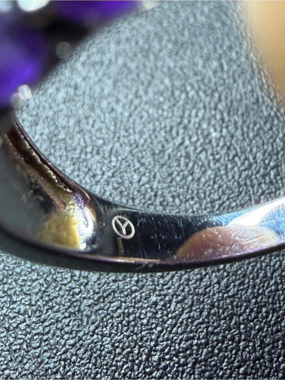 Purple Amethyst Dome Sterling Silver size 11 Ring